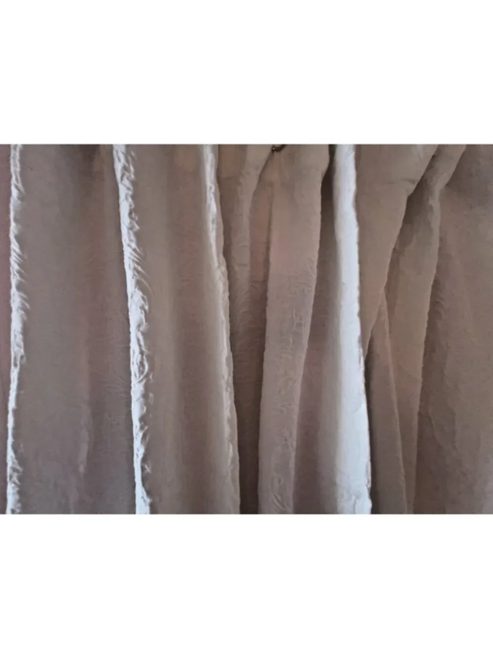 Shabby Chic MATELASSE Shower Curtain White 100% Cotton Ruffle 70” x 64